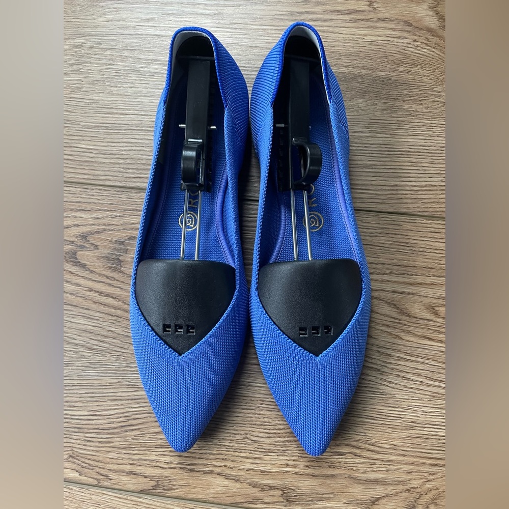 Blue and Black Women's Flats
